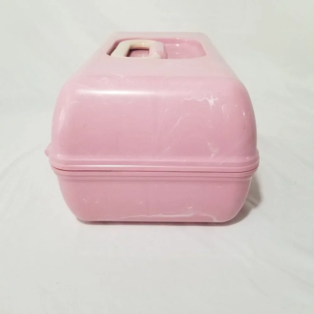 Caboodles Pink Marble Makeup Case with Mirror 5626 Made in USA